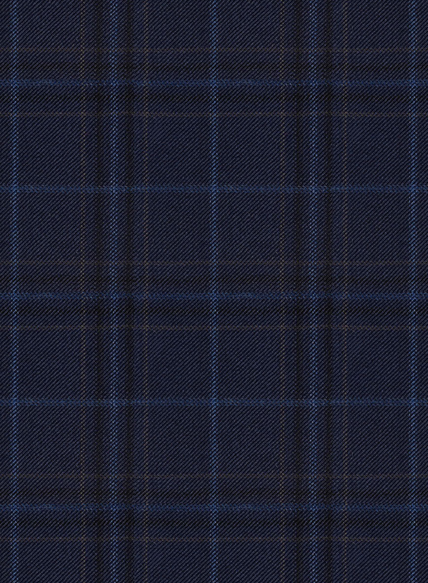 Reda Cavez Blue Checks Wool Suit - Image 6