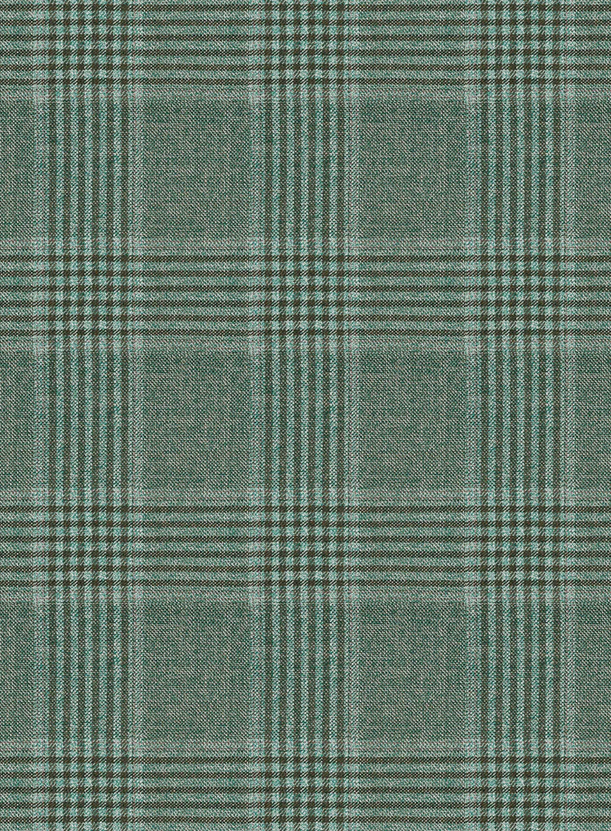 Reda Celadon Green Checks Wool Suit - Image 6