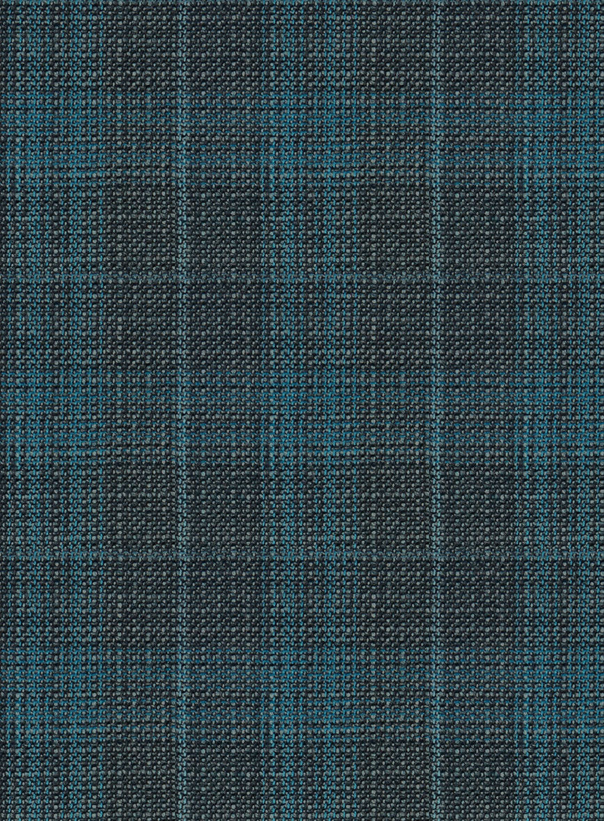 Reda Cyan Green Checks Wool Suit - Image 6