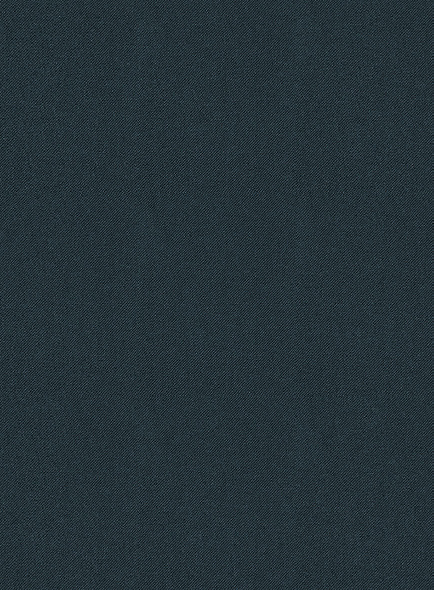 Reda Dark Teal Blue Wool Pants - Image 3
