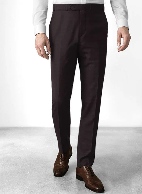 Reda Dark Wine Wool Pants - Image 3