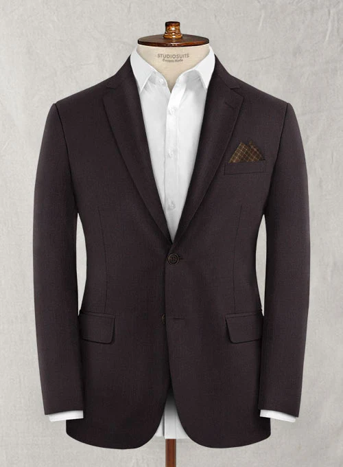 Reda Dark Wine Wool Suit - Image 3
