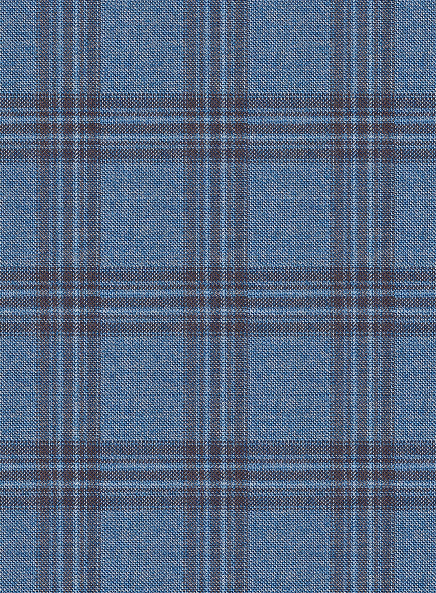 Reda Dusk Blue Checks Wool Suit - Image 5