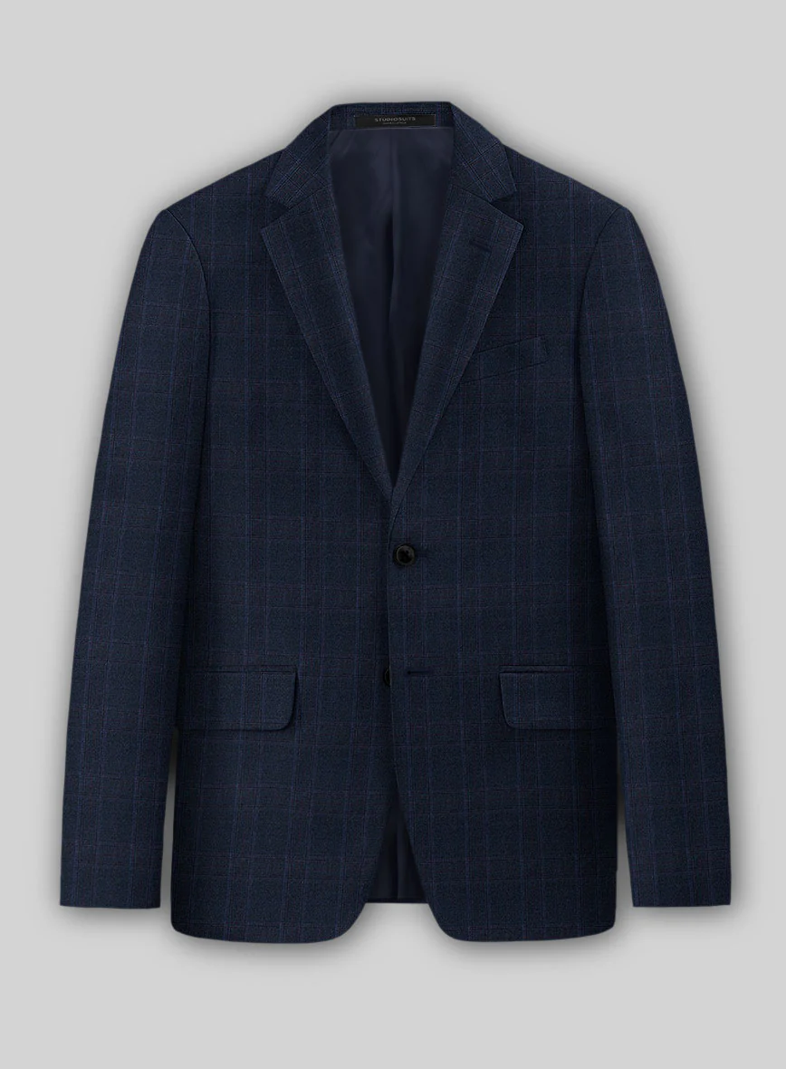 Reda Elian Blue Checks Wool Suit - Image 3