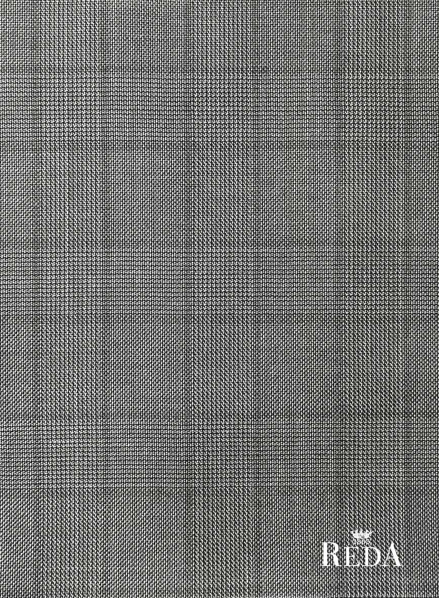 Reda Erlon Gray Checks Wool Jacket - Image 3