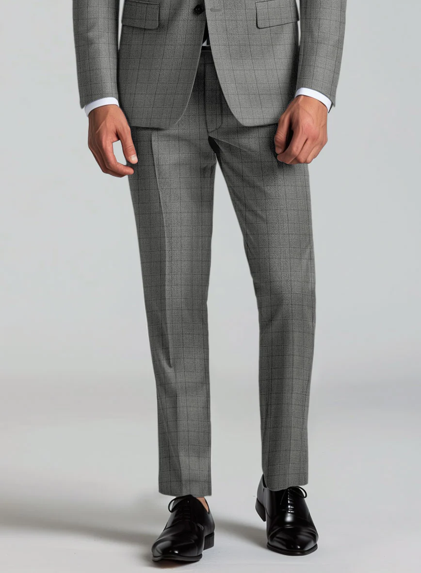 Reda Erlon Gray Checks Wool Suit - Image 6