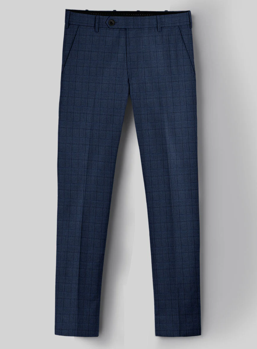 Reda Erlon Royal Blue Checks Wool Suit - Image 5