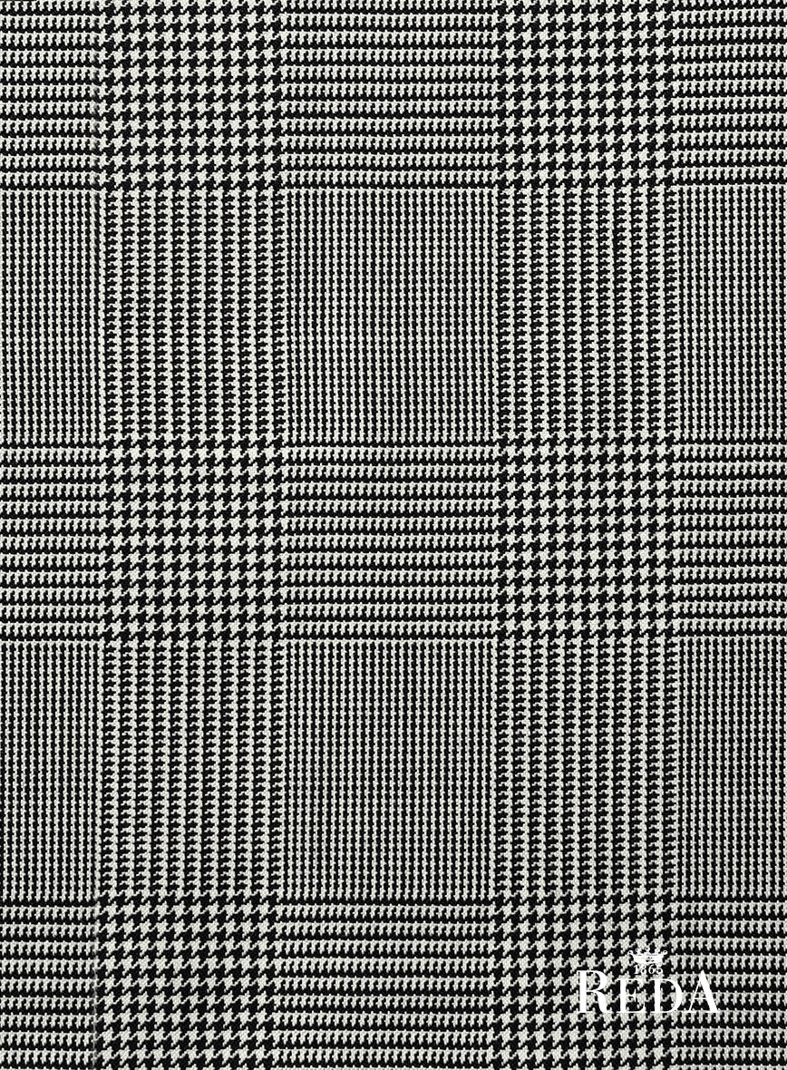 Reda Fivaro Black Checks Wool Jacket - Image 3