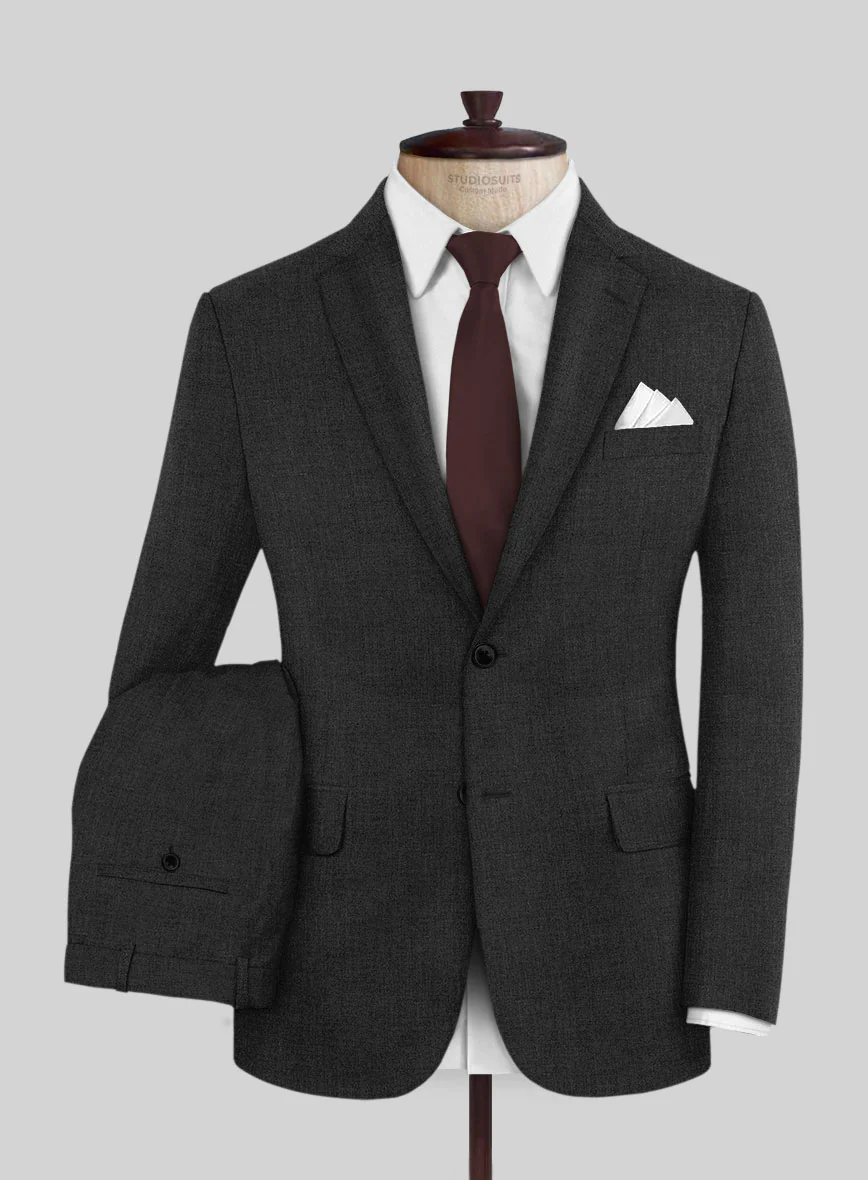 Reda Flexo Charcoal Wool Suit