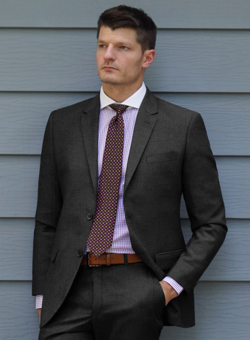 Reda Flexo Charcoal Wool Suit - Image 3