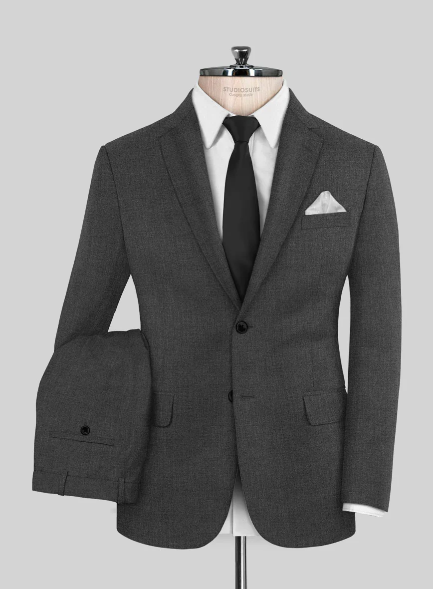 Reda Flexo Dark Gray Wool Suit