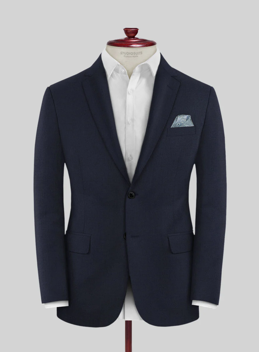 Reda Flexo Dark Midnight Blue Wool Suit - Image 3