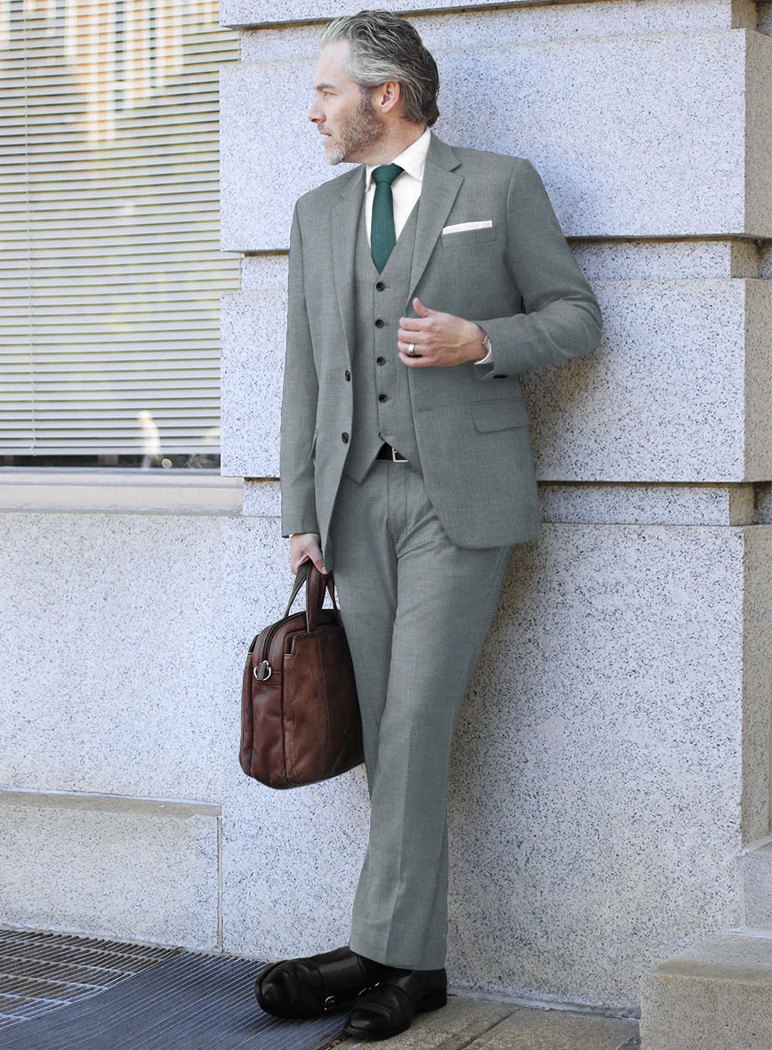 Reda Flexo Gray Blue Wool Suit - Image 2