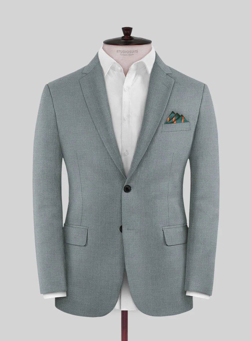 Reda Flexo Gray Blue Wool Suit - Image 3