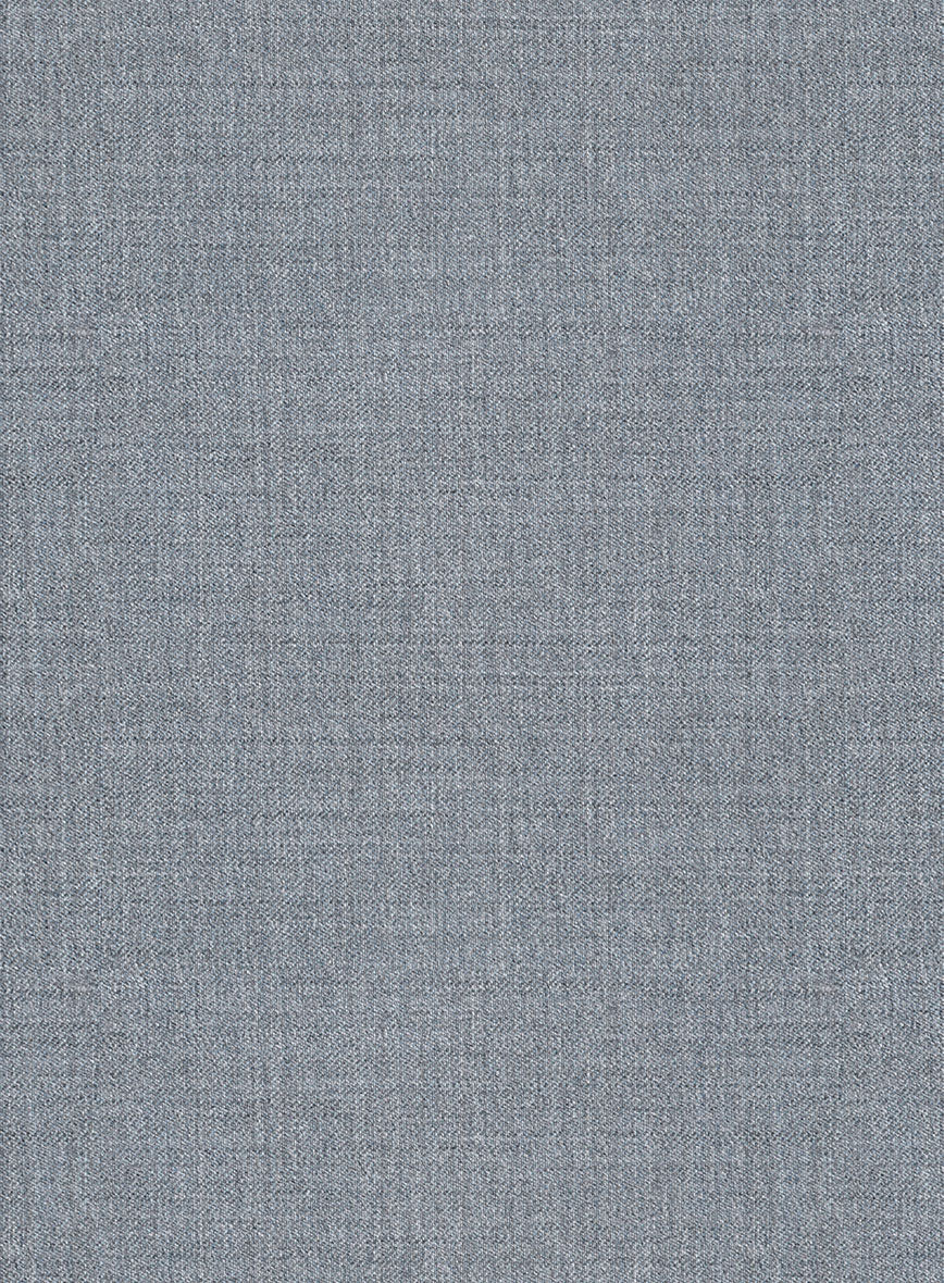 Reda Flexo Light Blue Gray Wool Pants - Image 3