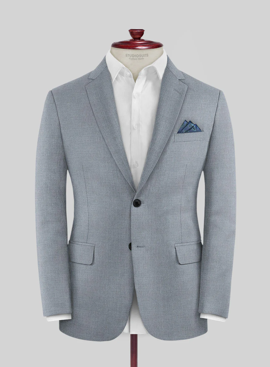 Reda Flexo Light Blue Gray Wool Suit - Image 3