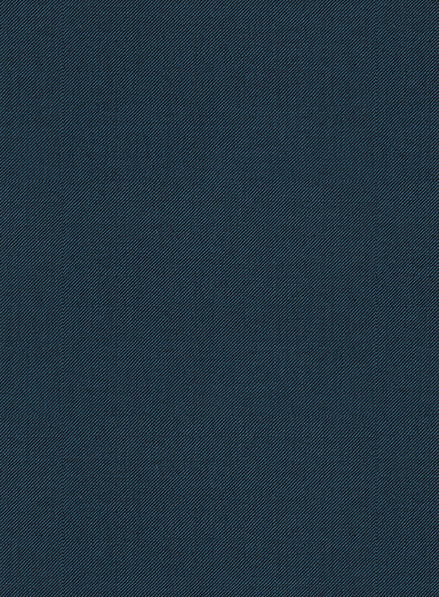 Reda Flexo Teal Blue Wool Pants - Image 2