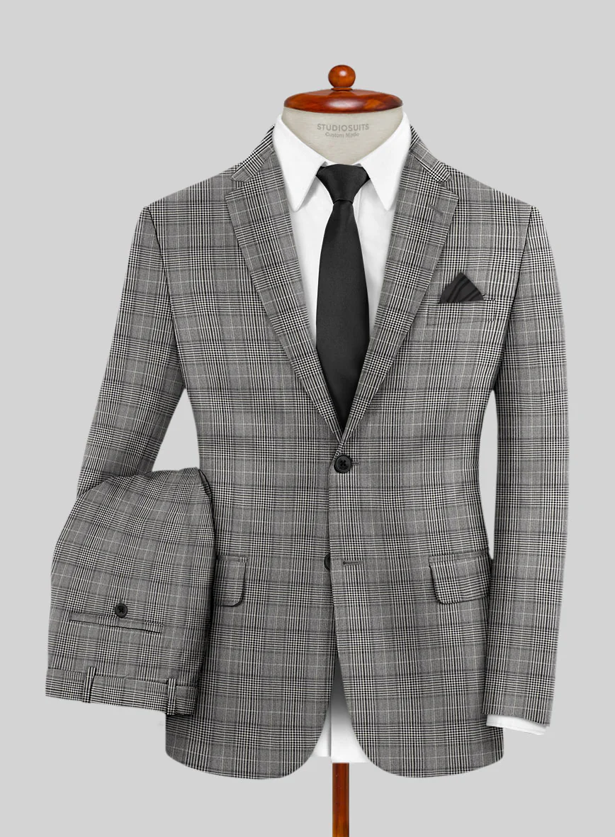 Reda Galie Gray Checks Wool Suit