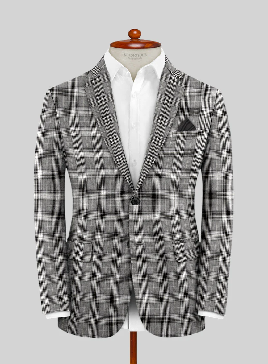 Reda Galie Gray Checks Wool Suit - Image 3