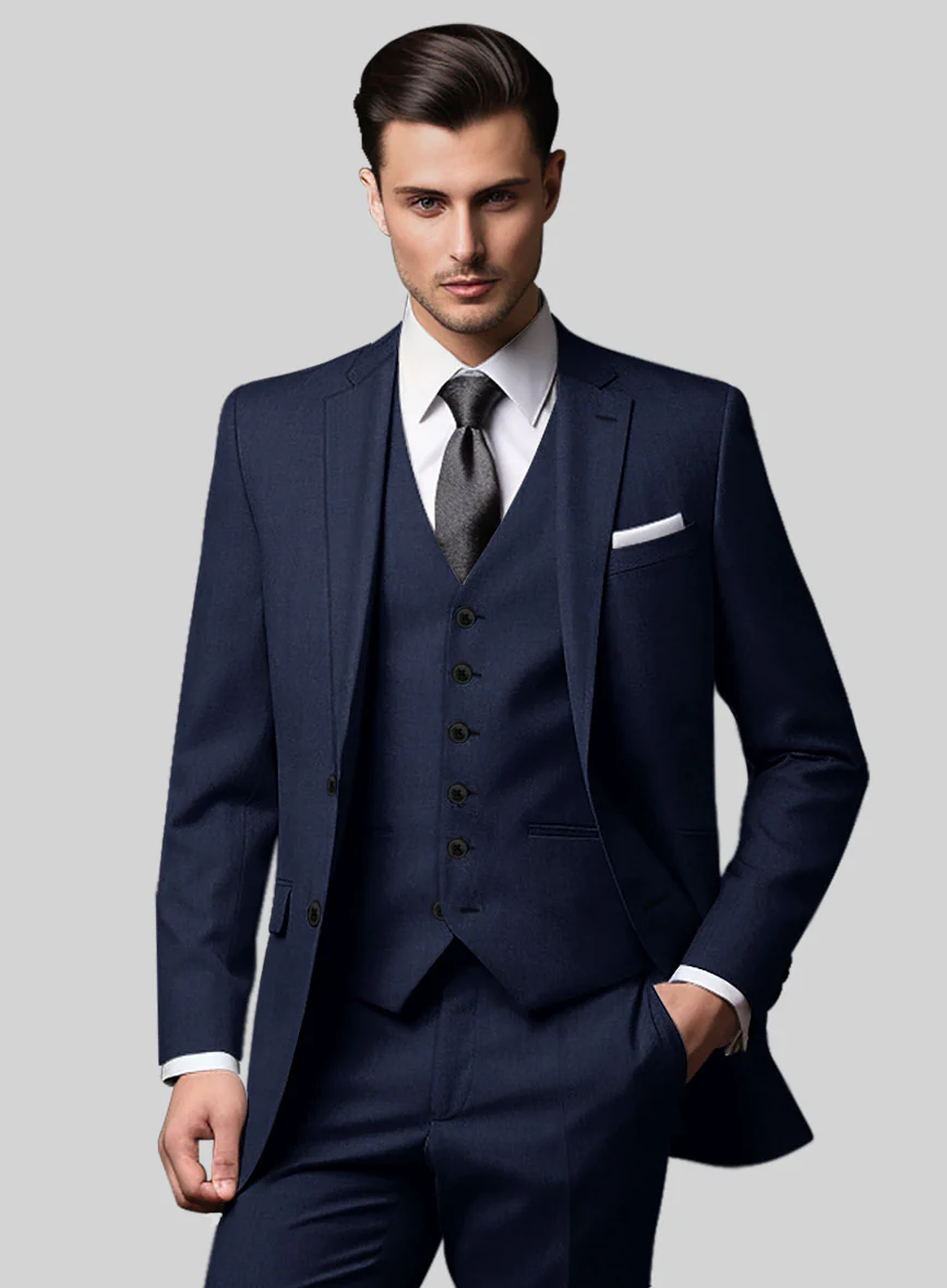 Reda Gem Blue Pure Wool Suit - Image 4