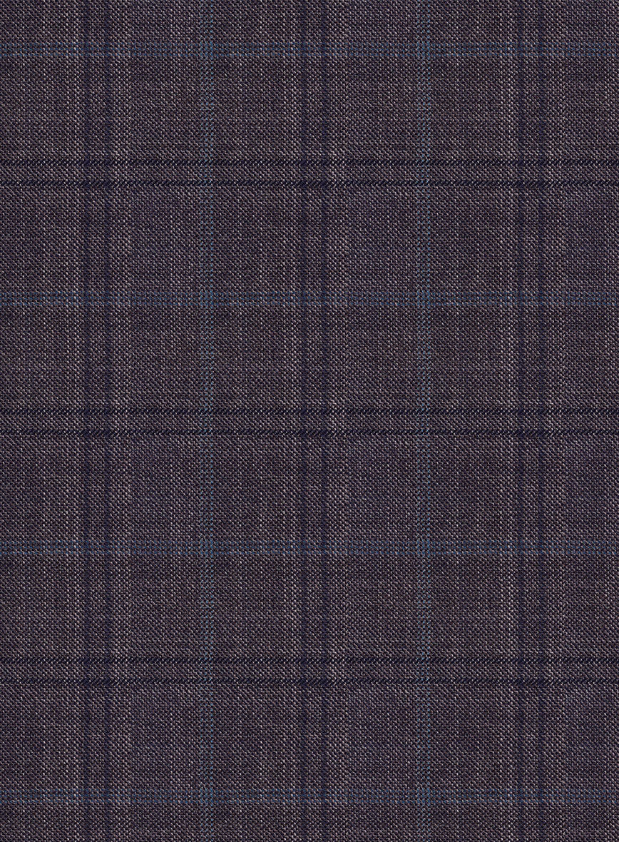 Reda Haze Purple Checks Wool Jacket - Image 2
