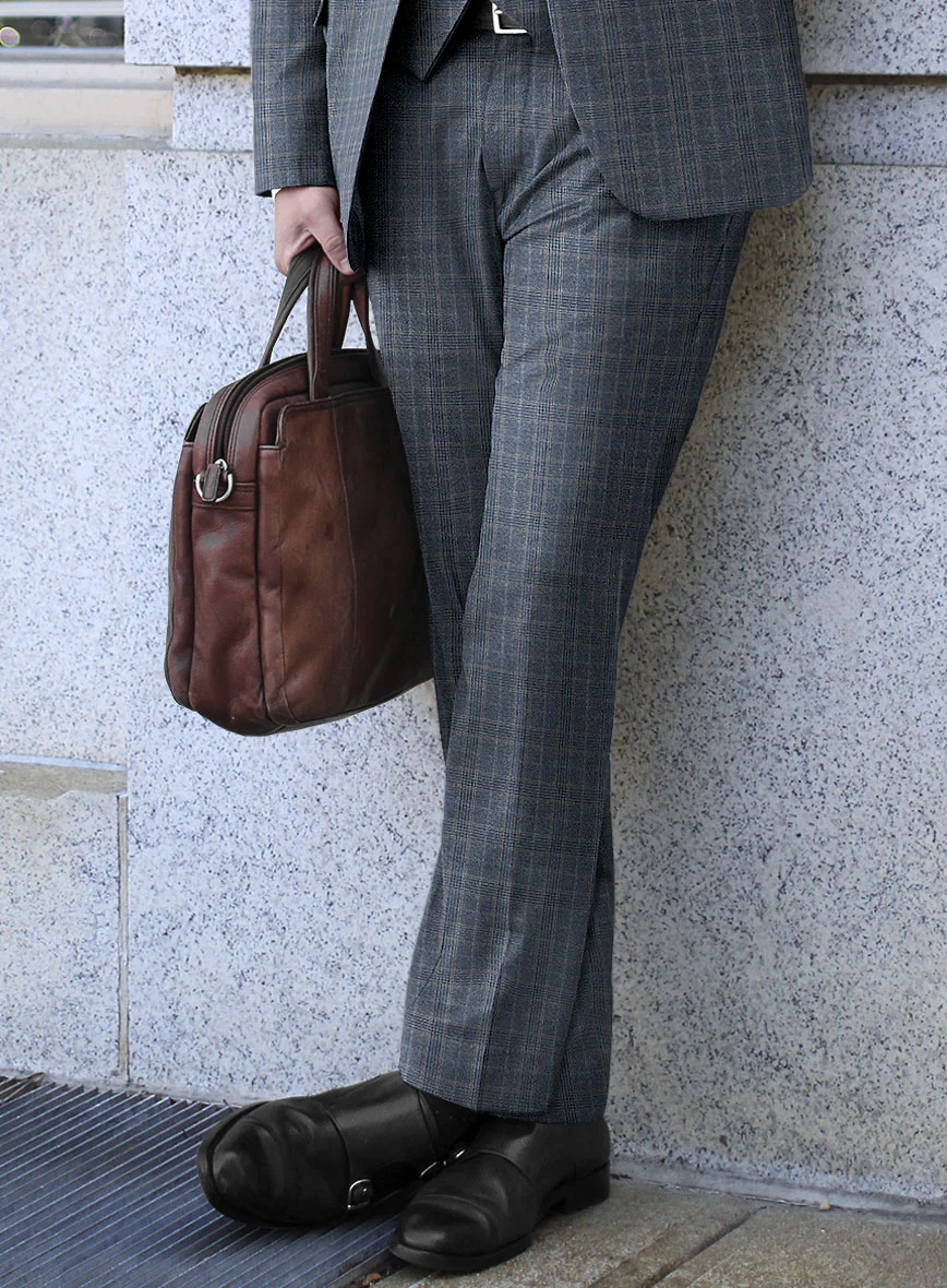 Reda Homio Blue Checks Wool Suit - Image 4
