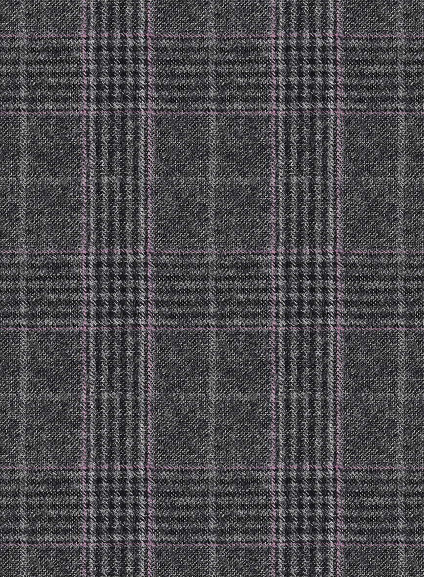 Reda Homio Gray Checks Wool Jacket - Image 2