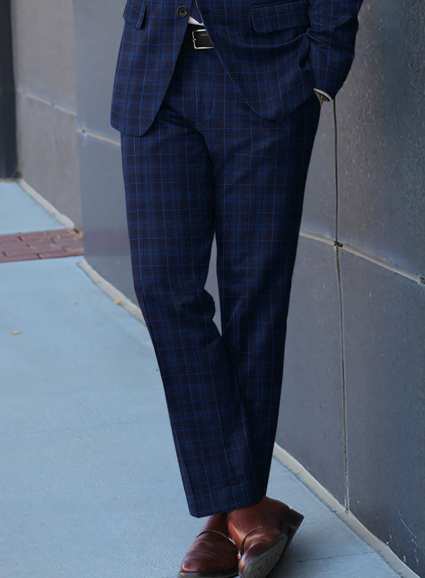 Reda Jagur Blue Checks Wool Suit - Image 4
