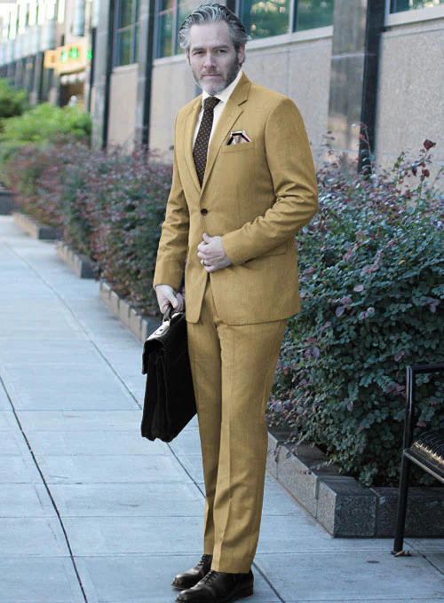 Reda Khaki Pure Wool Suit - Image 3