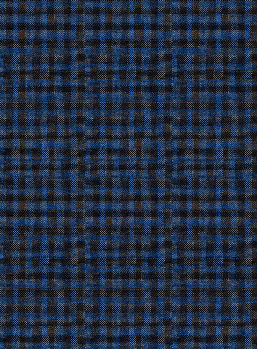 Reda Lapis Blue Checks Wool Suit - Image 6