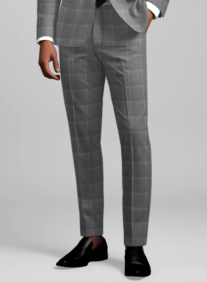 Reda Lindale Gray Checks Wool Suit - Image 6