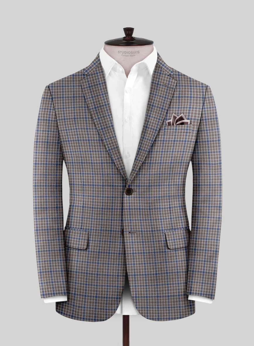Reda Matio Brown Checks Wool Suit - Image 3