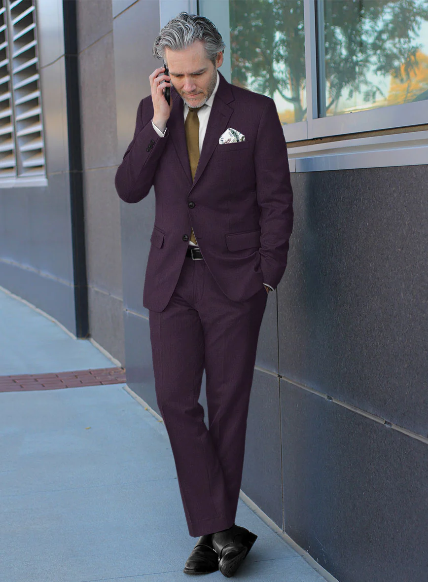 Reda Mauve Wool Suit - Image 2