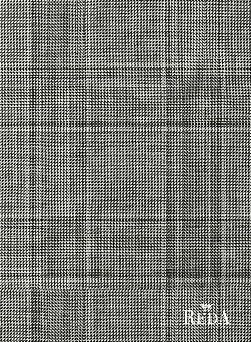 Reda Mavlox Gray Checks Wool Jacket - Image 3
