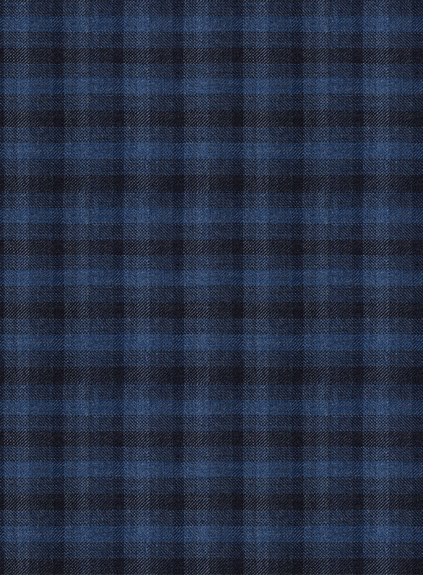 Reda Mid Blue Checks Wool Jacket - Image 2