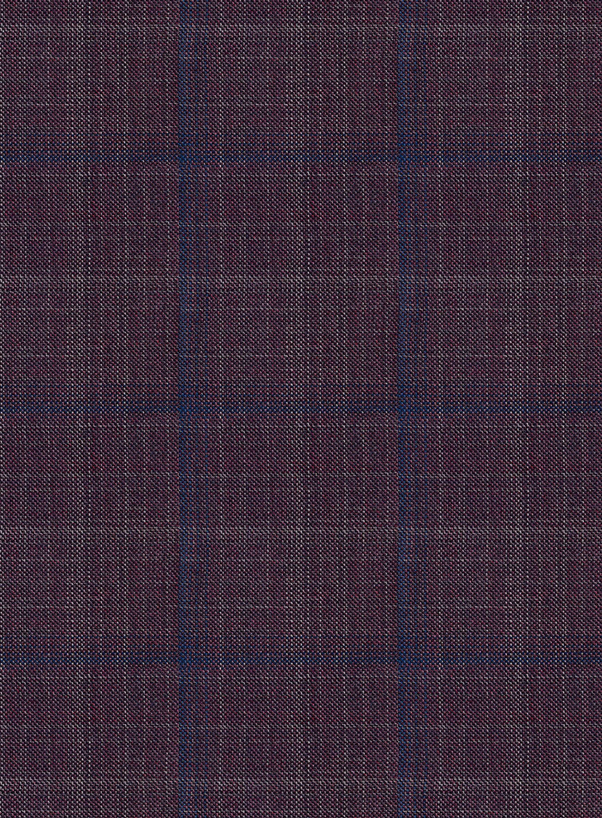Reda Mulled Wine Checks Wool Suit - Image 6