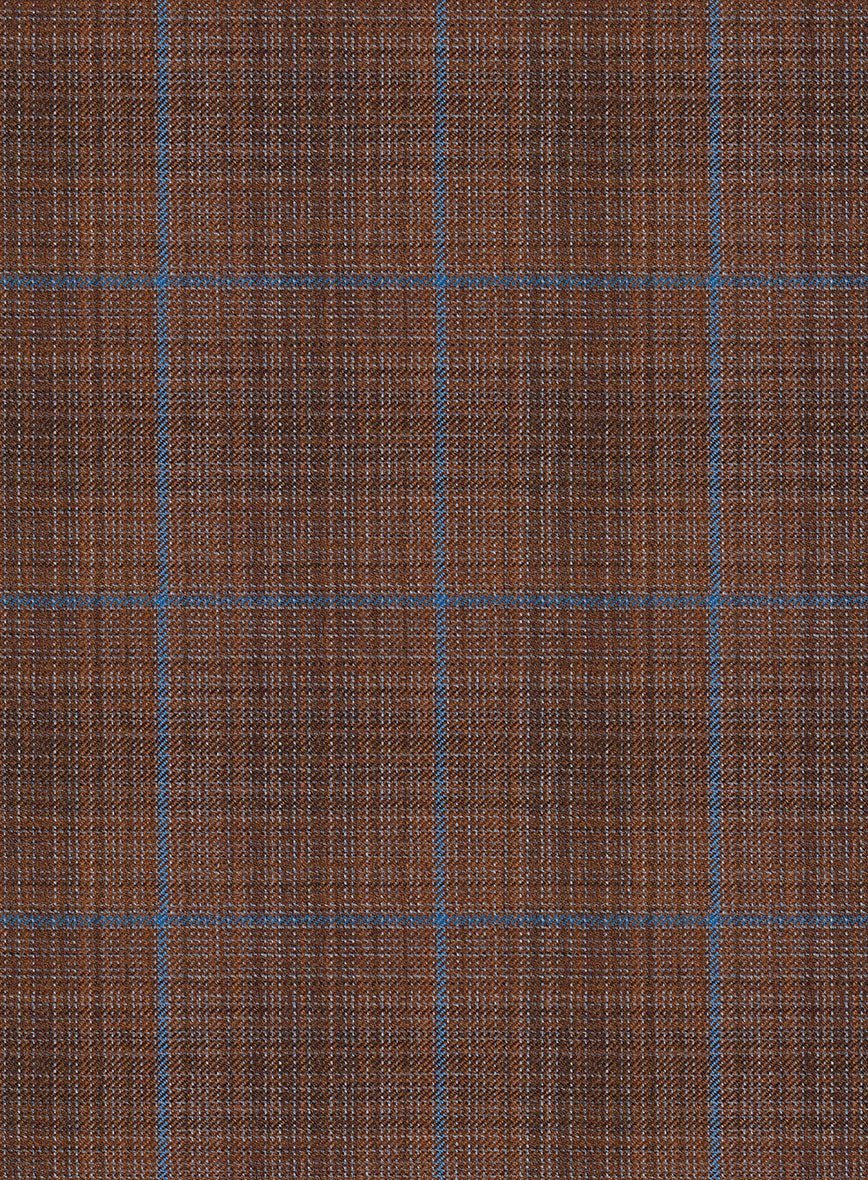Reda Nutmeg Brown Checks Wool Suit - Image 6