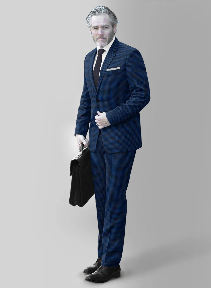 Reda Ocean Blue Wool Suit - Image 2