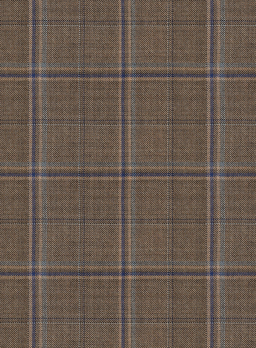 Reda Otter Brown Checks Wool Pants - Image 2