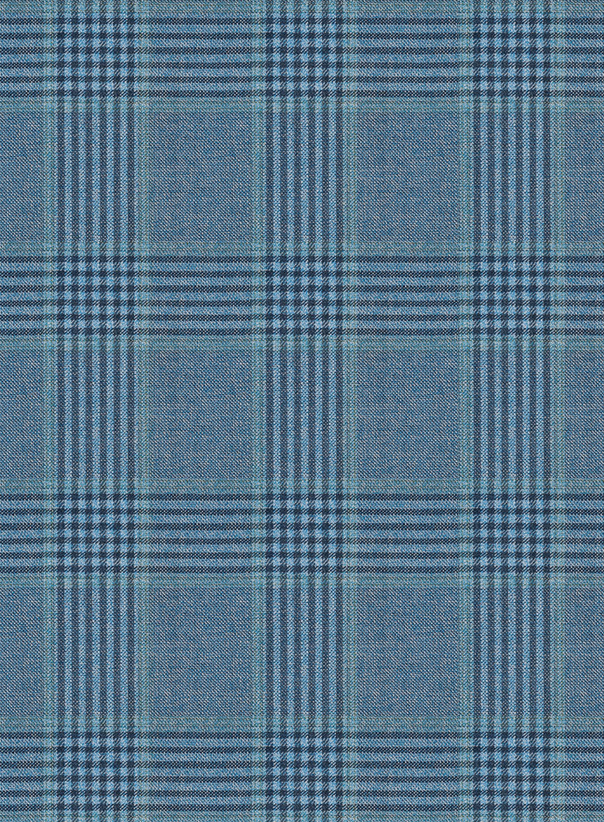 Reda Pacific Blue Checks Wool Jacket - Image 2