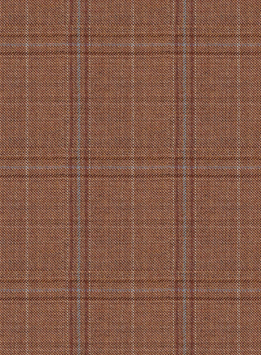 Reda Pacivi Brown Checks Wool Suit - Image 6