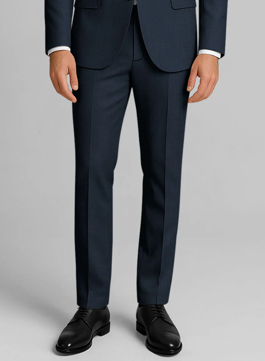 Reda Seal Blue Pure Wool Pants