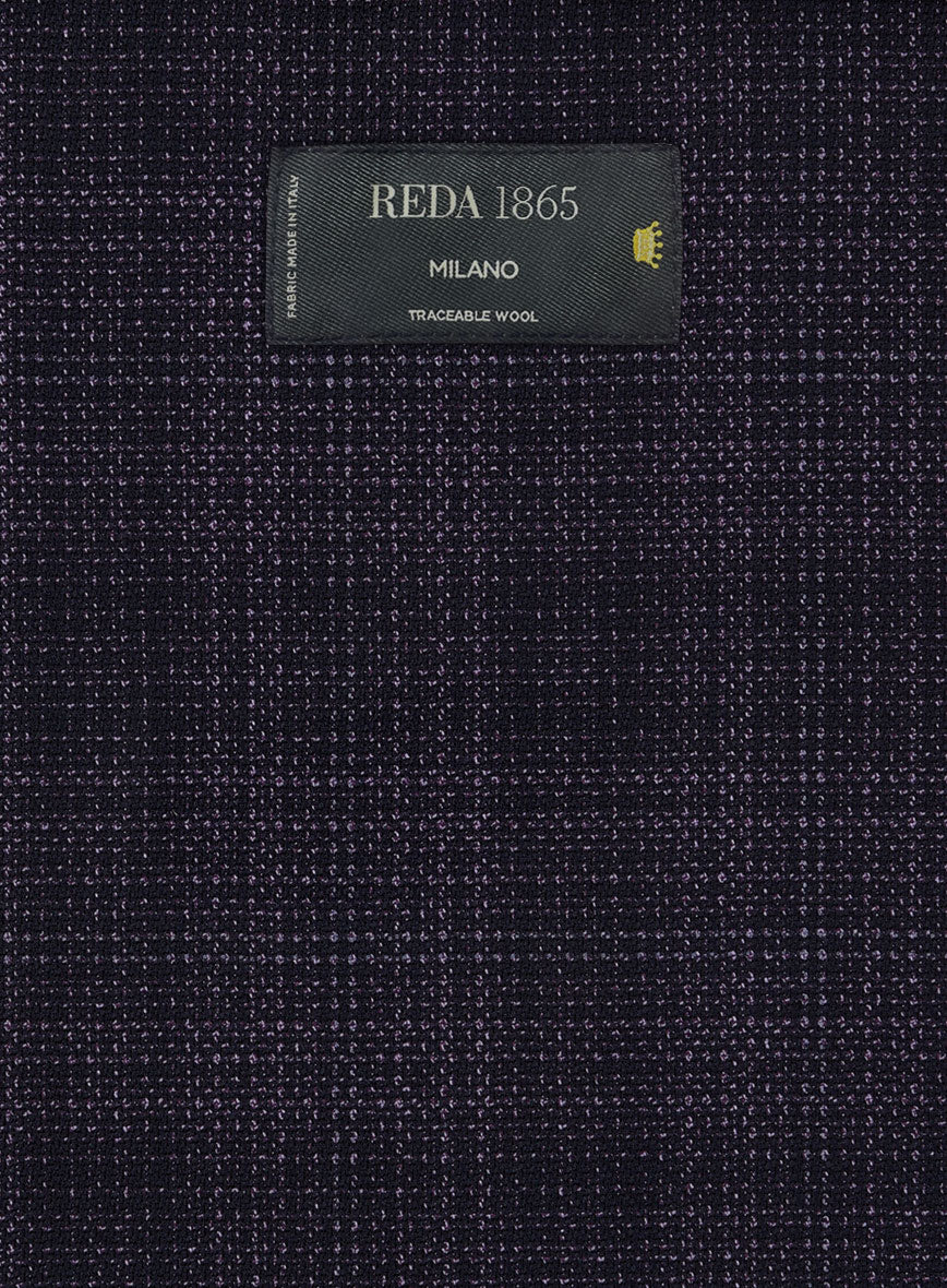 Reda Stibal Purple Checks Wool Pants - Image 3