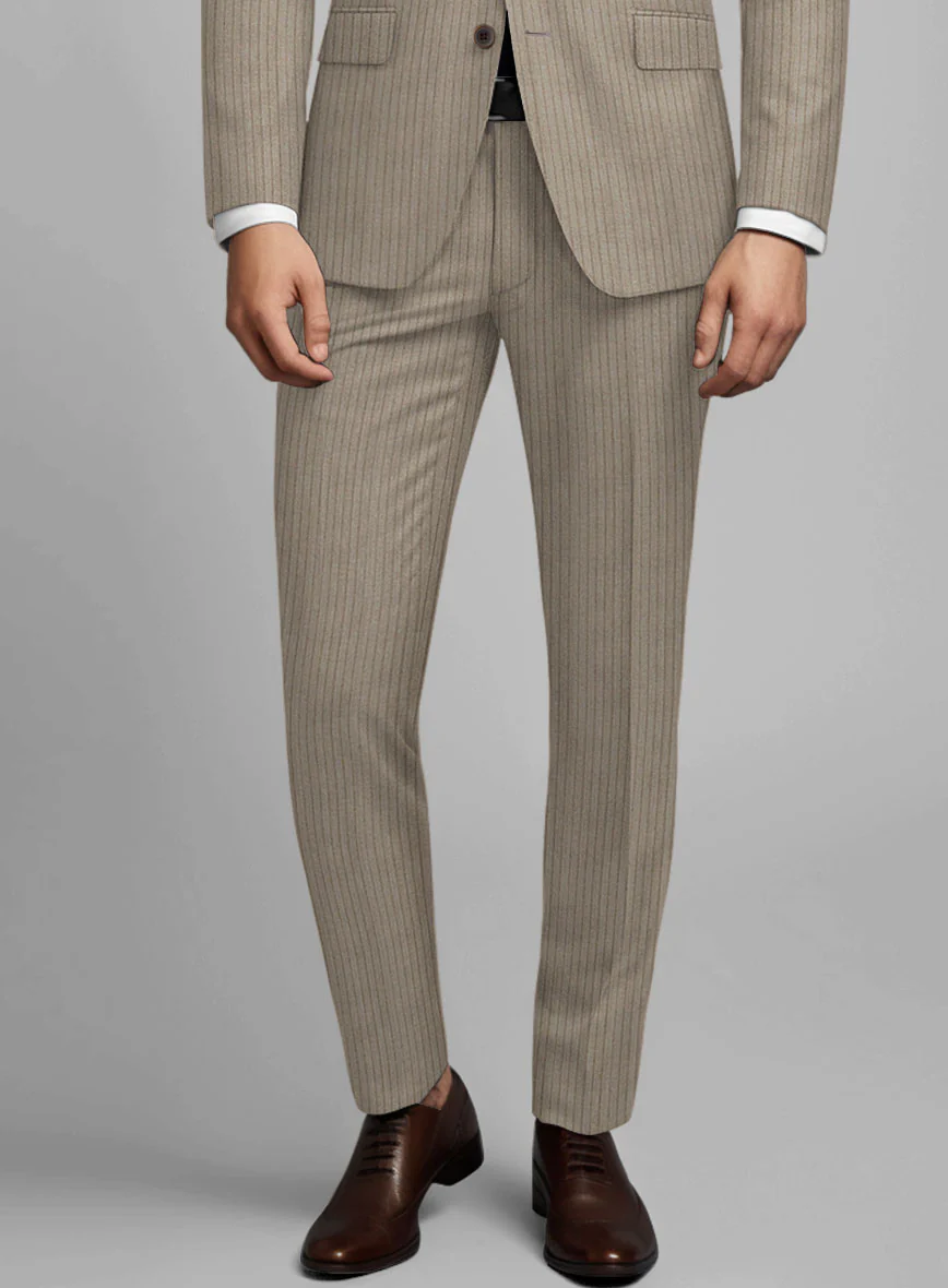 Reda Tibaro Brown Stripe Wool Suit - Image 6