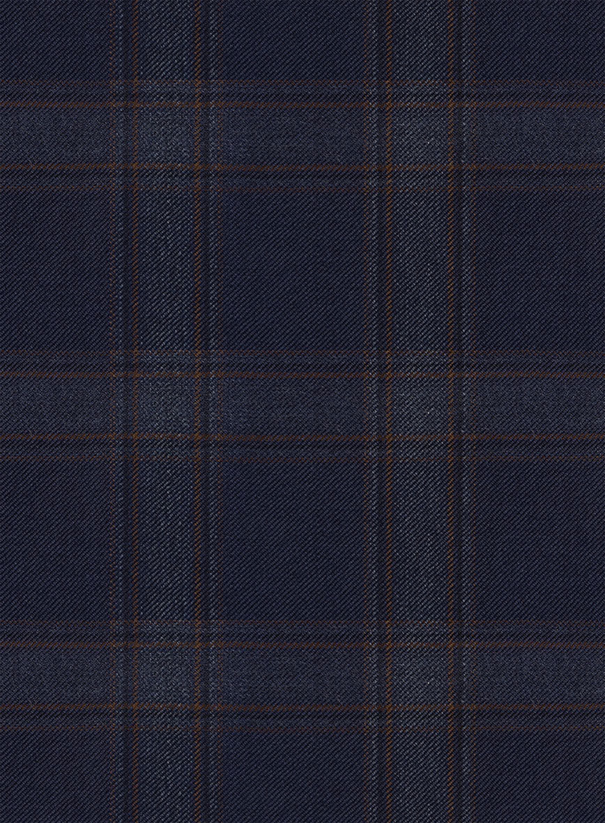 Reda Vidla Dark Blue Checks Wool Suit - Image 7