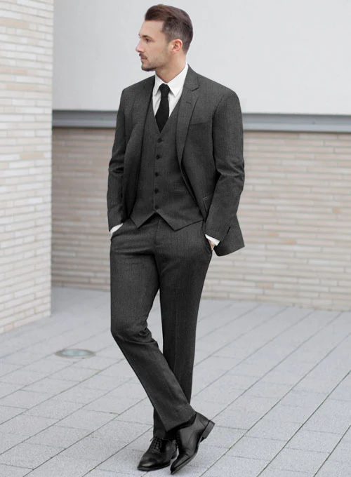 Reda Worsted Dark Gray Pure Wool Suit - Image 6