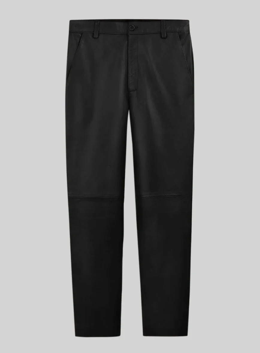 Rich Black Leather Trousers