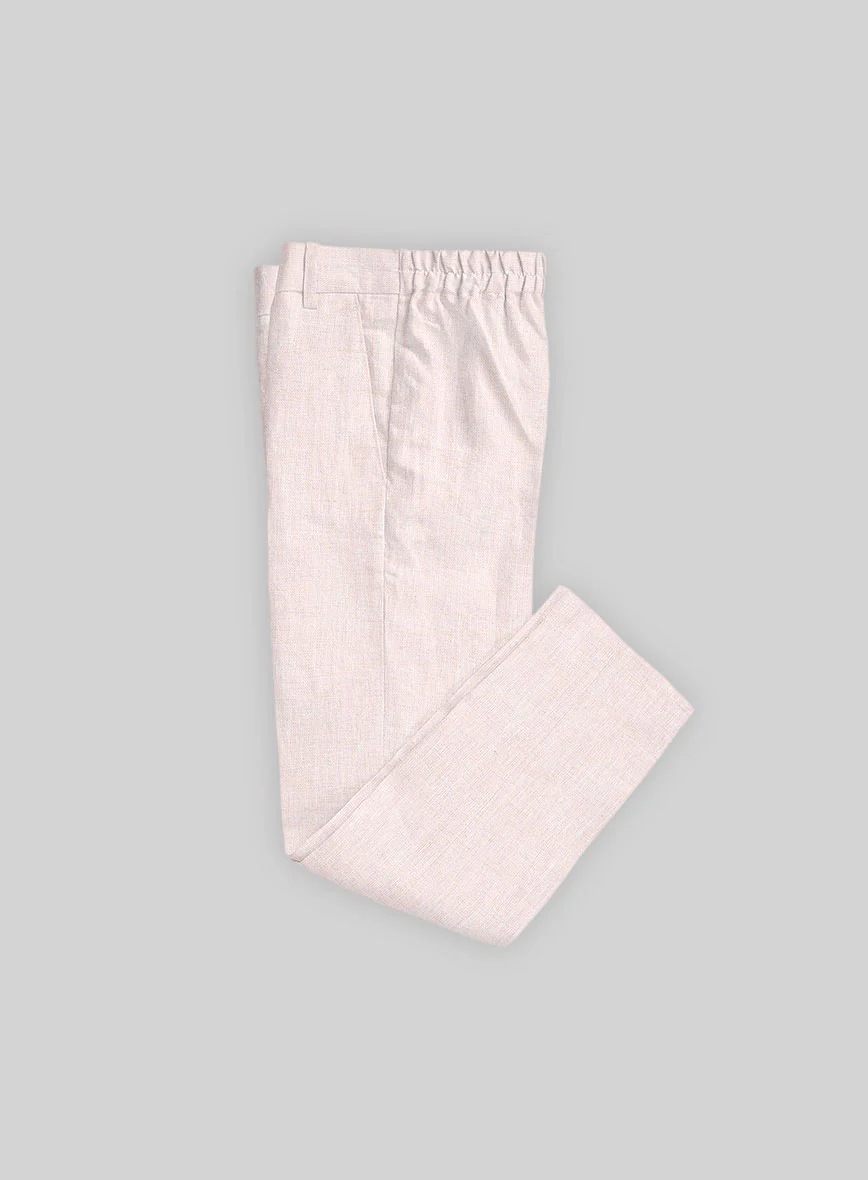 Roman Light Pink Linen Boys Suit - Image 4