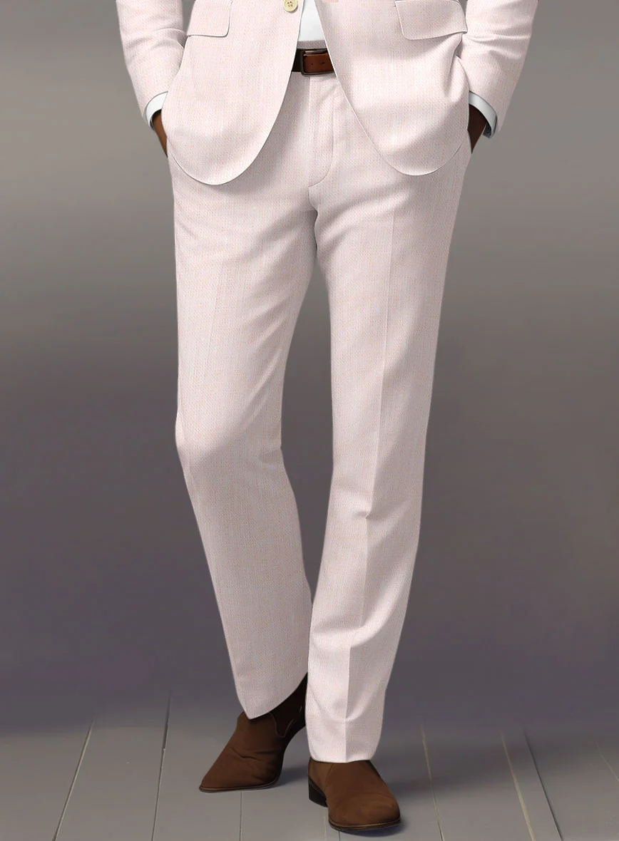 Roman Light Pink Linen Pants - Image 2