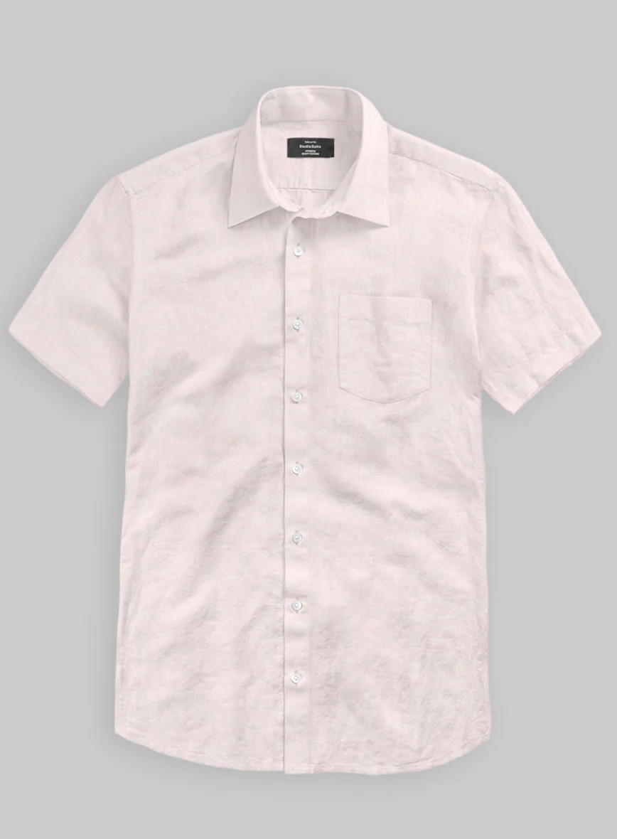Roman Light Pink Linen Shirt